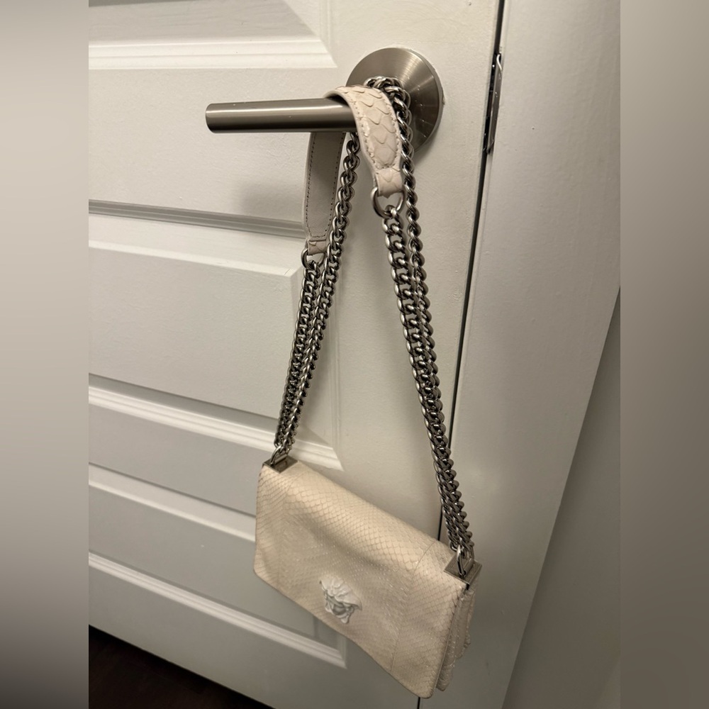 Versace White Python Bag - Borsa Pitone Decolorat… - image 3